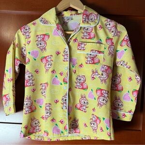 Pradal Kids Pajama Top with Peachy Monster Print Size Small
